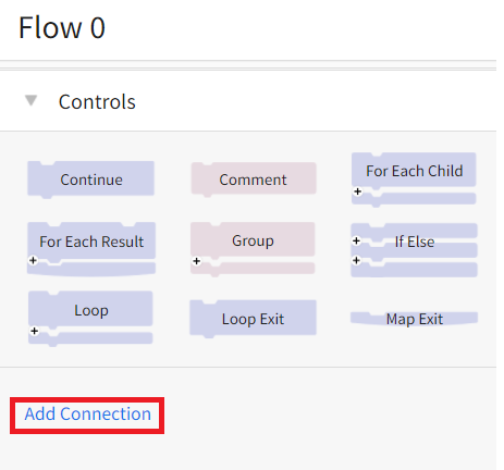 Add source connection to a flow