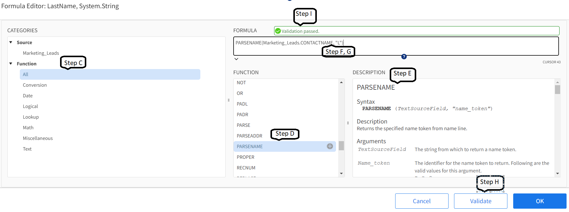 Parse Name Function for Last Name