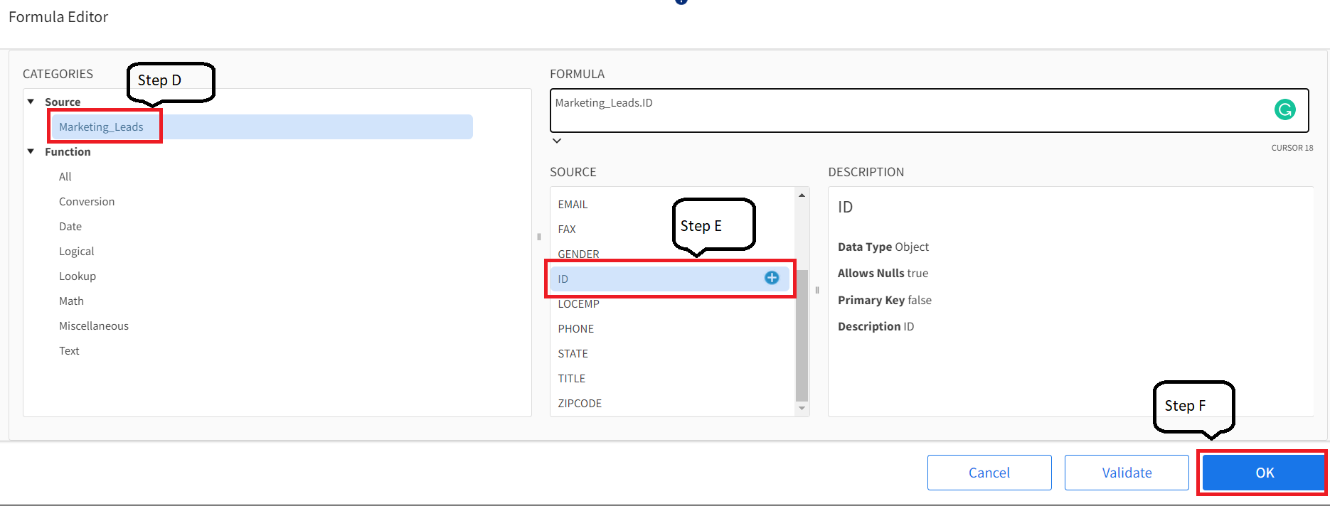 Matching Criteria Tab